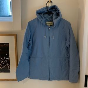 Eddie Bauer coat water resistant blue medium M EUC